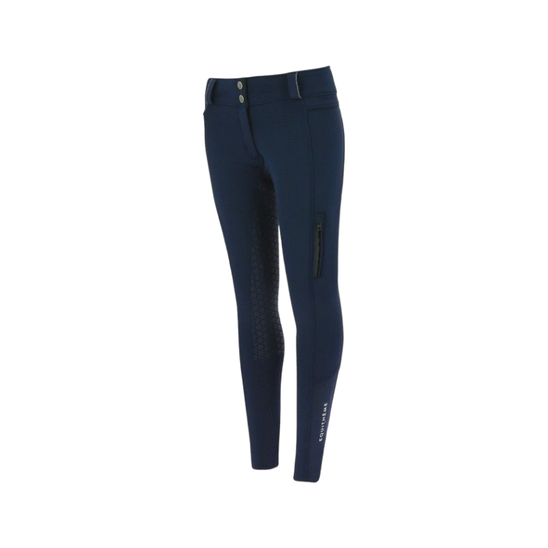 Equithème - Pantalon d'équitation femme softshell Kitzhbuhl full grip marine