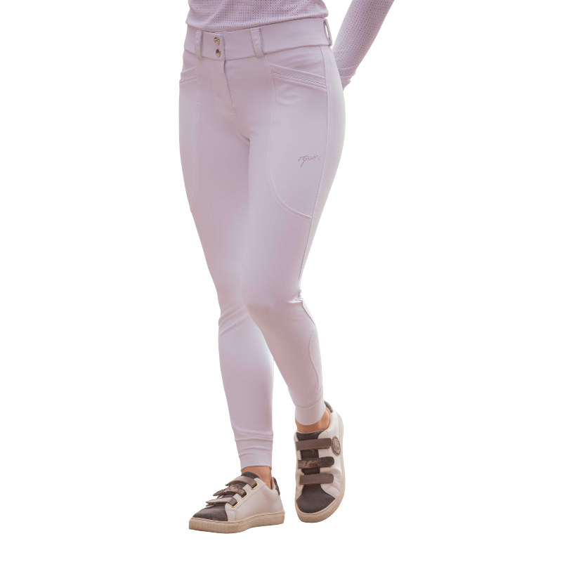 Pénélope - Pantalon d'équitation femme Sybille blanc | - Ohlala