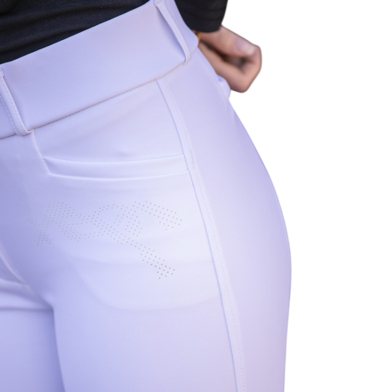 Pénélope - Pantalon d'équitation femme Majestic blanc | - Ohlala