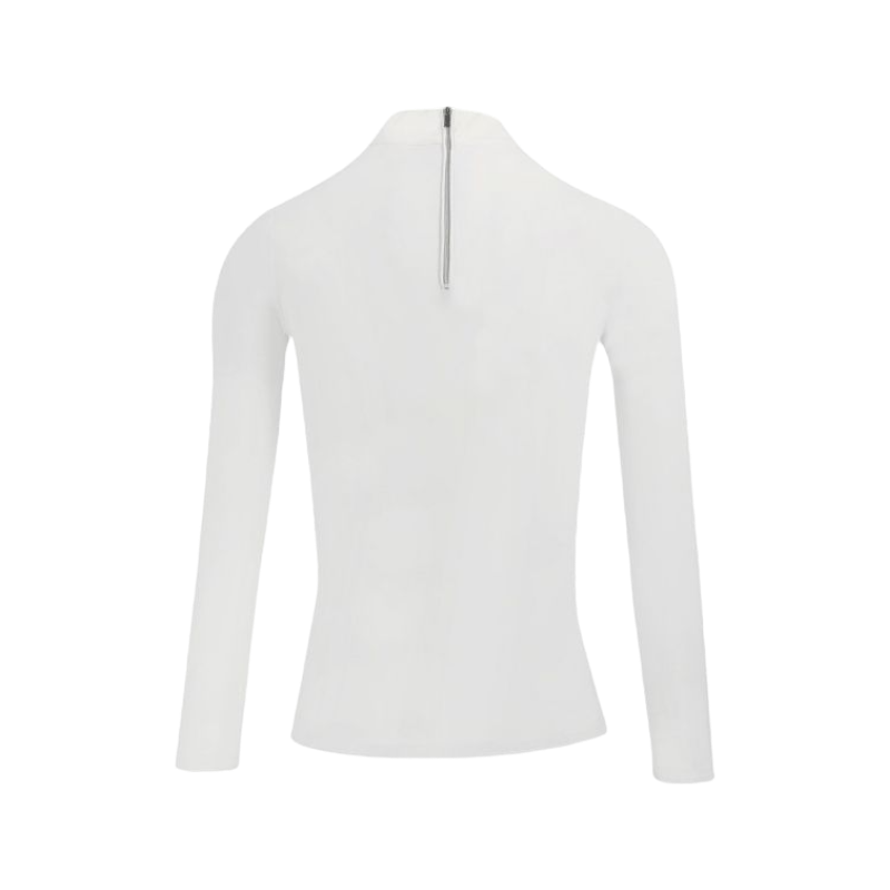 Equithème - Polo manches longues femme Cabourg blanc | - Ohlala