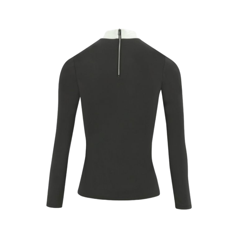 Equithème - Polo manches longues femme Valencia noir | - Ohlala