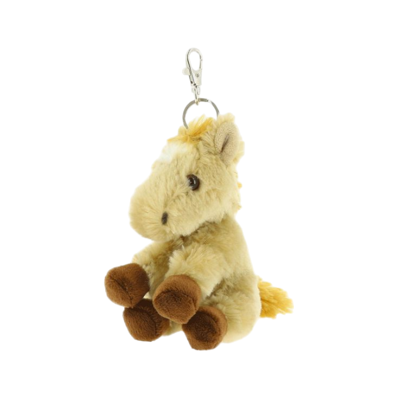 Equi-kids - Peluche cheval porte-clés beige 12 cm | - Ohlala