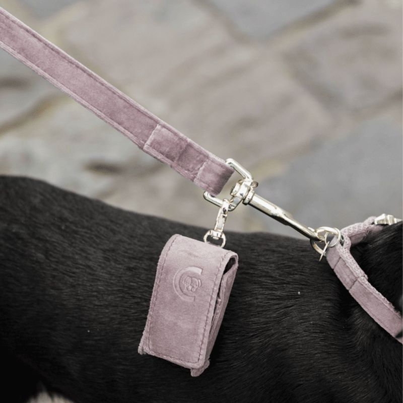 Kentucky Dogwear - Sac à crottes carré velvet vieux rose | - Ohlala