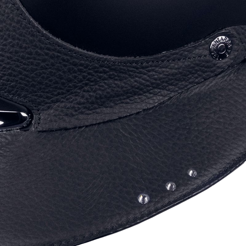 Antarès Sellier - Casque Galaxy Visière Strass Eclipse Noir / Noir | - Ohlala