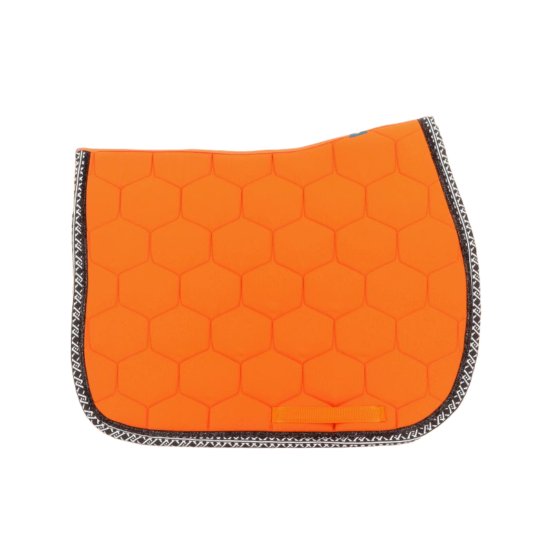 Oxxer - Tapis de selle Monogramme orange/ noir | - Ohlala