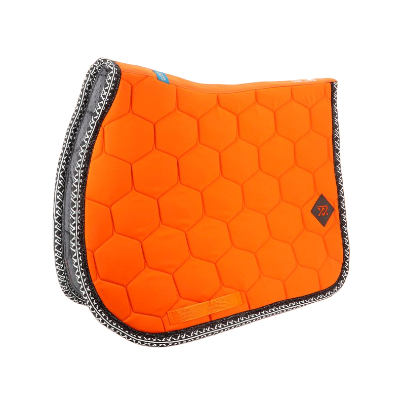 Oxxer - Tapis de selle Monogramme orange/ noir | - Ohlala