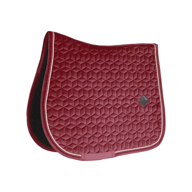 Kentucky Horsewear - Tapis de selle Velvet Jumping Bordeaux | - Ohlala