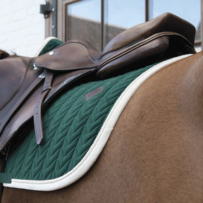 Kentucky Horsewear - Tapis de selle velvet contrast vert sapin | - Ohlala