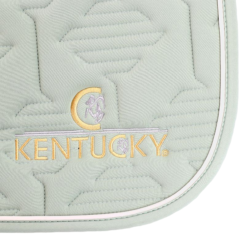 Kentucky Horsewear - Tapis de selle color edition cuir logo menthe | - Ohlala