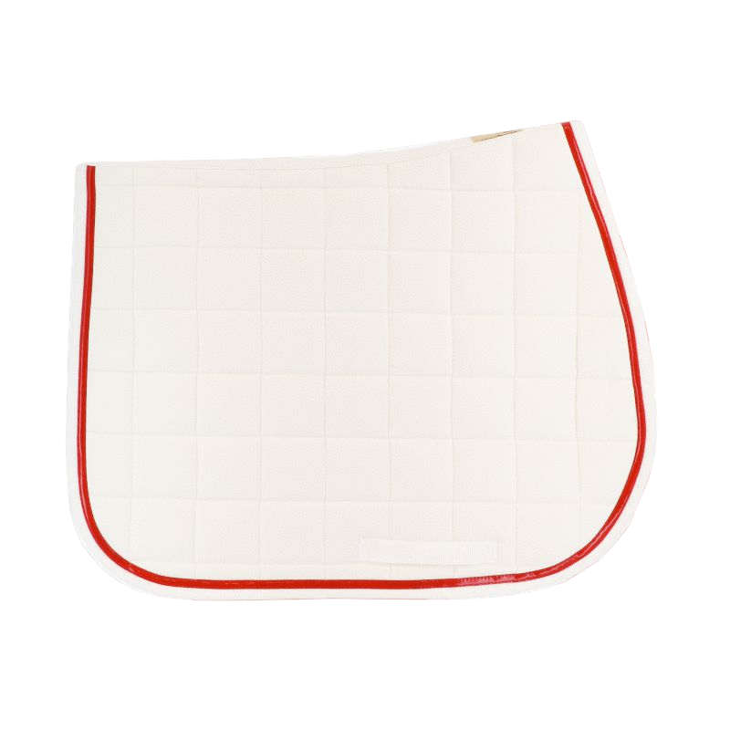 Privilège Equitation - Tapis de selle Daytona blanc/rouge | - Ohlala