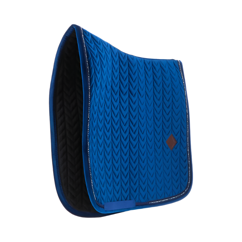 Kentucky Horsewear - Navy Velvet Pearls Dressage Pad