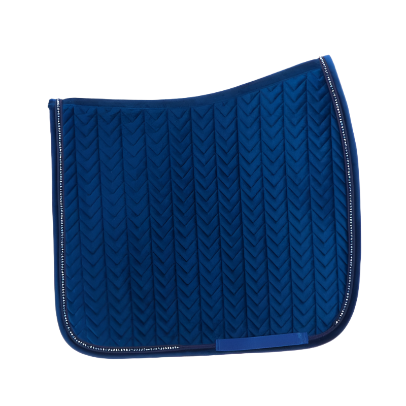 Kentucky Horsewear - Navy Velvet Pearls Dressage Pad