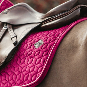 Kentucky Horsewear - Tapis de selle Velvet jumping Fuchsia | - Ohlala