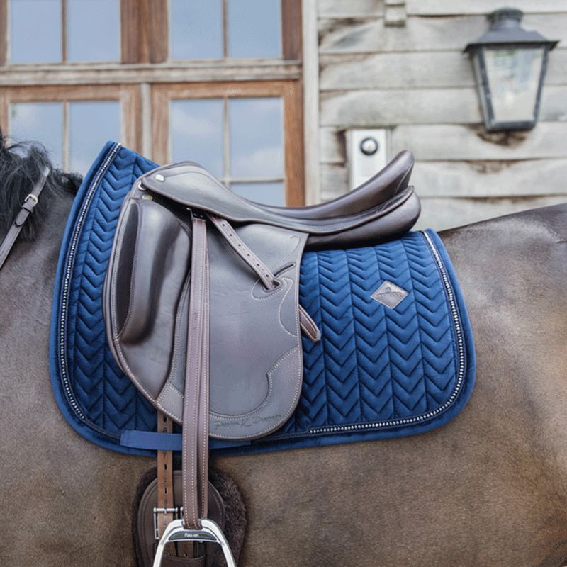 Kentucky Horsewear - Tapis de dressage Velvet Pearls marine | - Ohlala