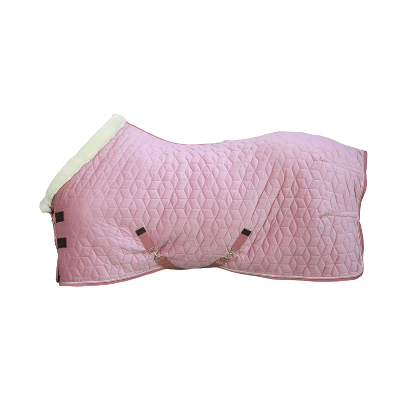 Kentucky Horsewear - Couverture de présentation velvet vieux rose 160g | - Ohlala