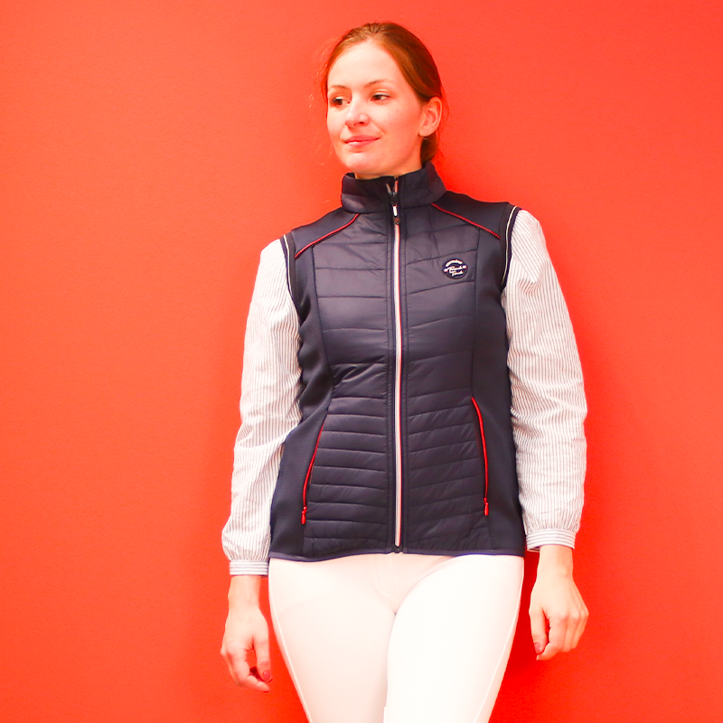 Equithème - Gilet femme sans manches Luna marine | - Ohlala