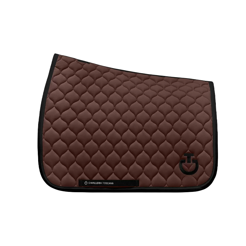 Cavalleria Toscana - Tapis de dressage Circular Quilted Jersey marron | - Ohlala