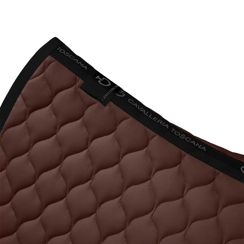 Cavalleria Toscana - Tapis de dressage Circular Quilted Jersey marron | - Ohlala