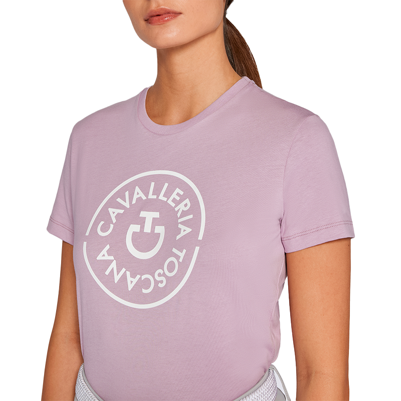 Cavalleria Toscana - T-shirt manches courtes femme CT Double Orbit sakura rose | - Ohlala