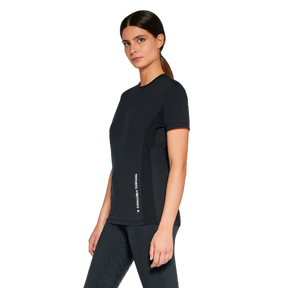 Cavalleria Toscana - T-shirt manches courtes femme Jersey mesh noir | - Ohlala