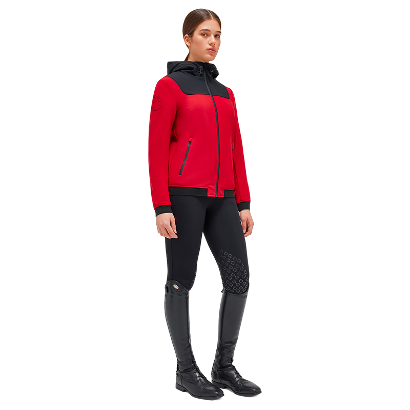 Cavalleria Toscana - Veste manches longues femme Softshell rouge et noir | - Ohlala