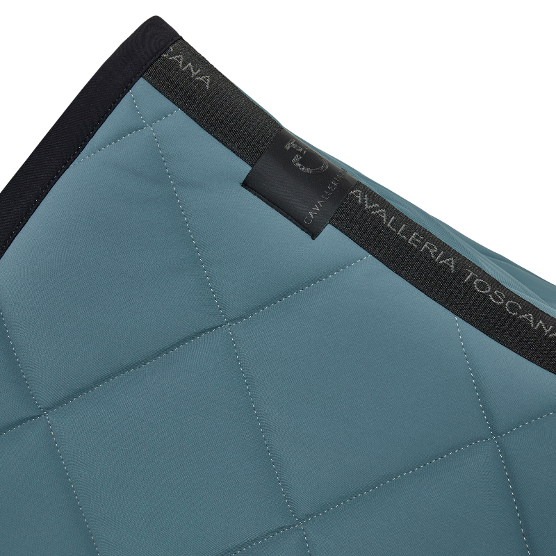 Cavalleria Toscana - Tapis de selle Diamond Quilted Jersey peacook green | - Ohlala