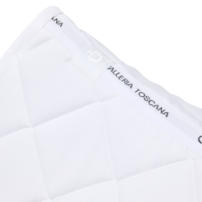 Cavalleria Toscana - Tapis de selle Diamond Quilted Jersey blanc | - Ohlala