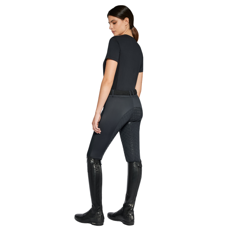 Cavalleria Toscana - T-shirt manches courtes femme Jersey mesh noir | - Ohlala