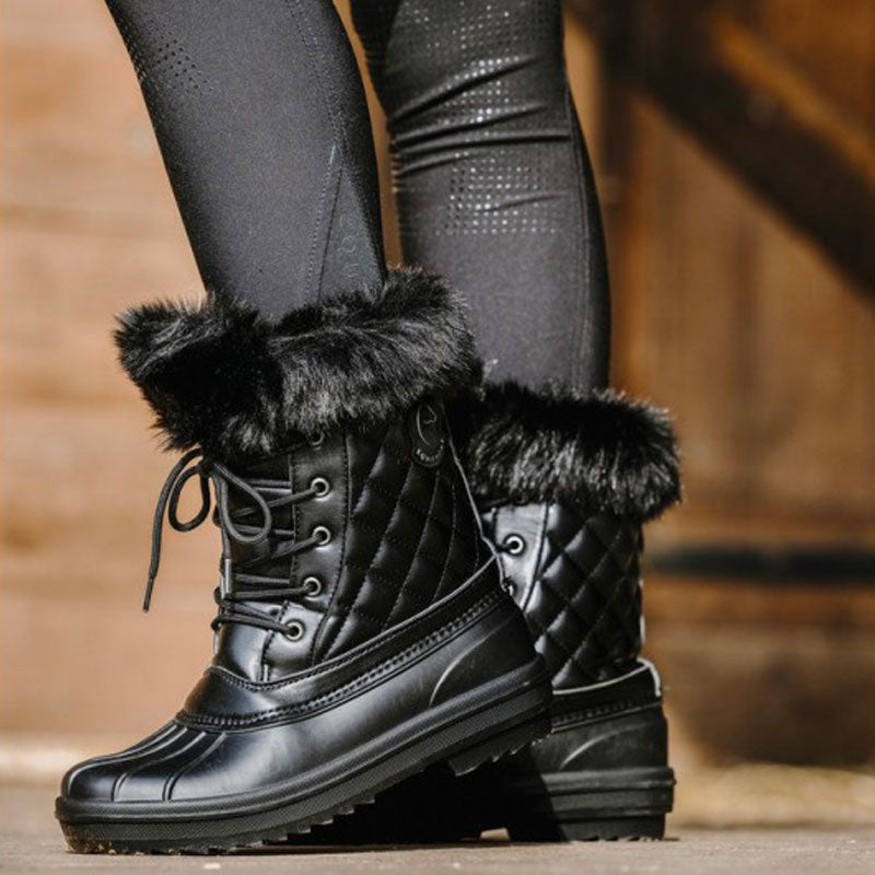 Equithème - Boots hiver "je t'aime" noir | - Ohlala