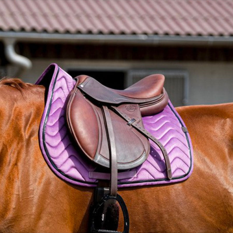 Equithème - Tapis de selle Glossy violet | - Ohlala