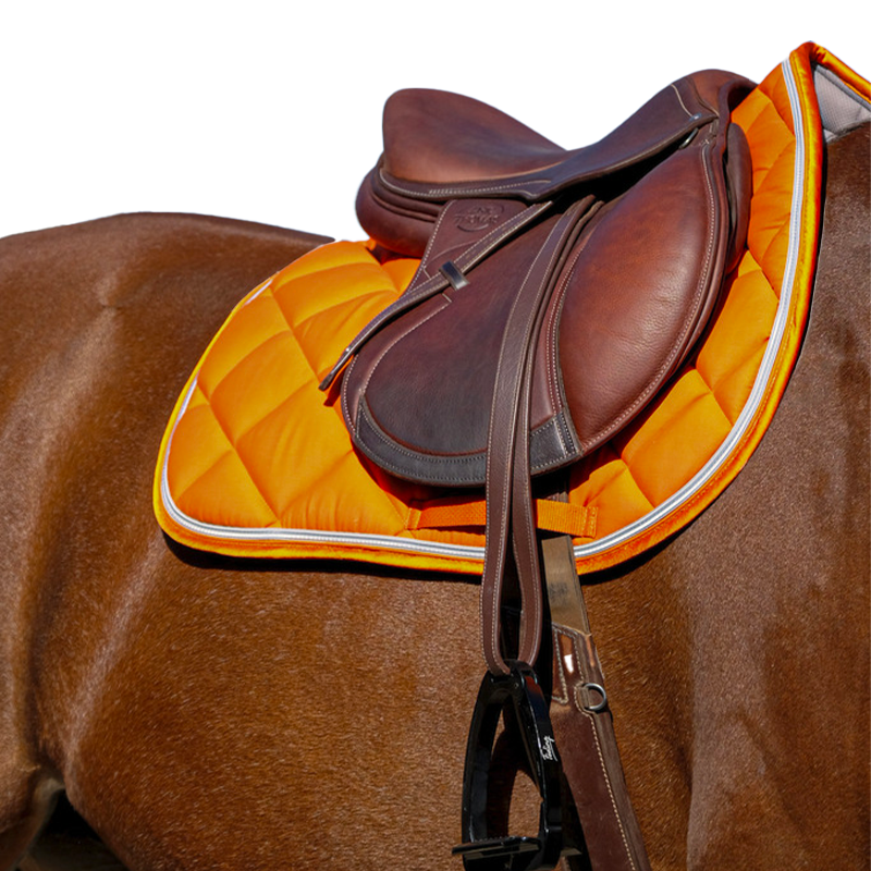 Equithème - Tapis de selle Classic orange | - Ohlala