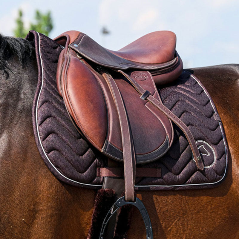 Equithème - Tapis de selle Rain marron | - Ohlala