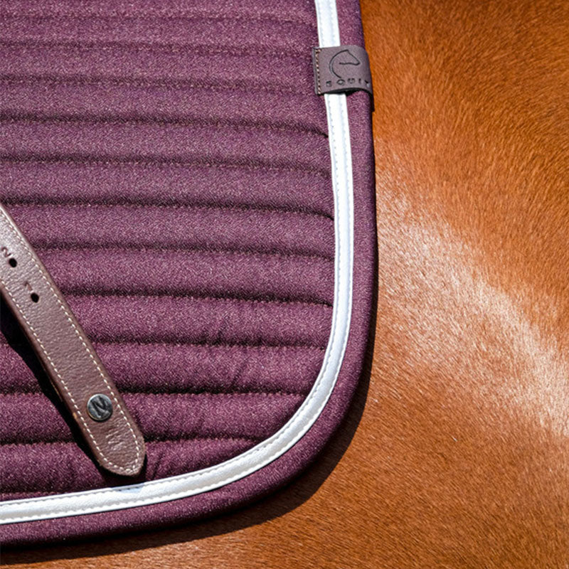 Equithème - Tapis de selle Spring bordeaux | - Ohlala