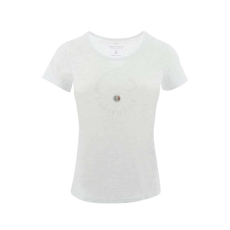 Equithème - T-shirt à manches courtes femme Claire blanc | - Ohlala