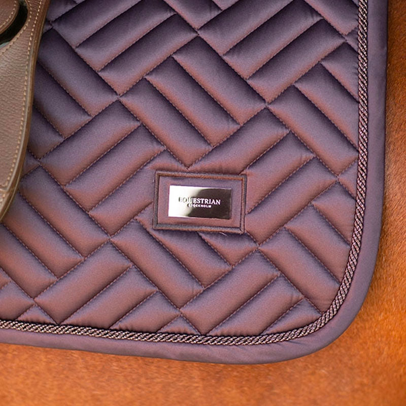 Equestrian Stockholm - Tapis de selle Moonless Night marron/ violet | - Ohlala