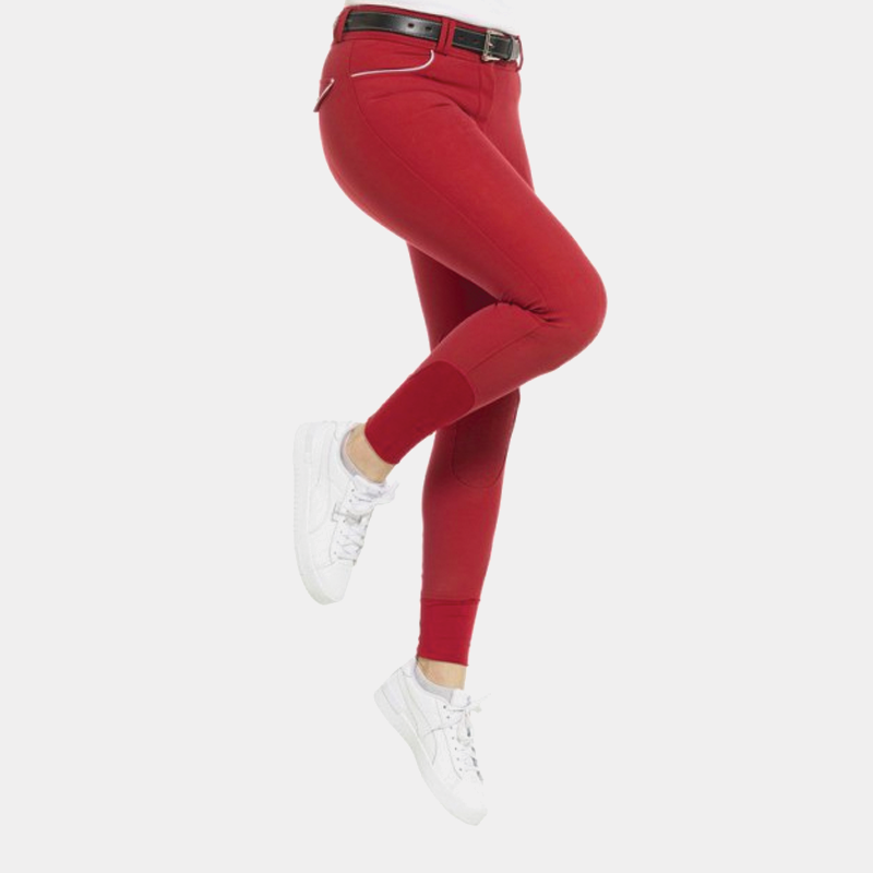 Equithème - Pantalon d'équitation femme Belinda rouge | - Ohlala