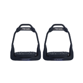 Freejump - Étriers Air's Full black plancher plat / oeil droit / silver Dressage édition | - Ohlala