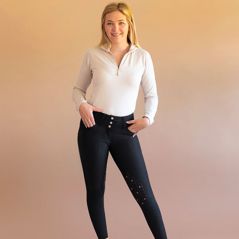 GEM - Pantalon d'équitation femme Dorado noir | - Ohlala