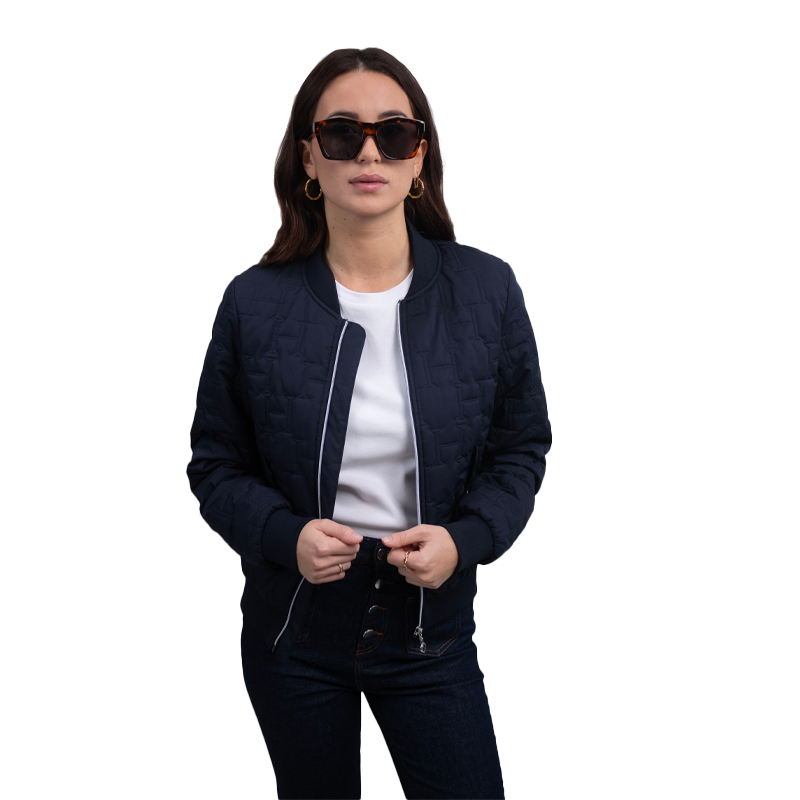 Harcour - Manteau bomber femme Bimba marine | - Ohlala