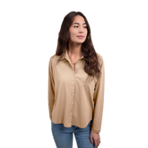 Harcour - Chemise manches longues femme Sharly sable | - Ohlala