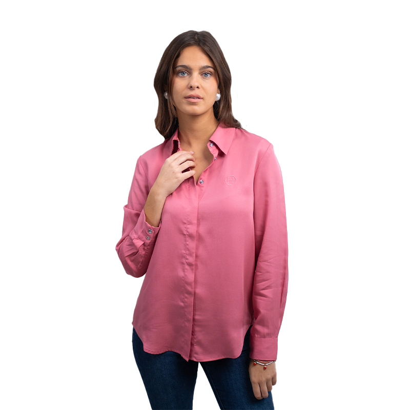 Harcour - Chemise manches longues femme Shamae vieux rose | - Ohlala