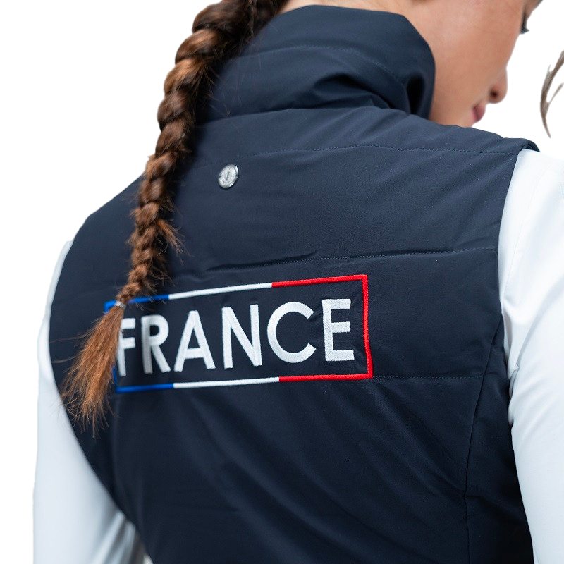Harcour - Gilet sans manches femme Baccarat Rider France marine | - Ohlala