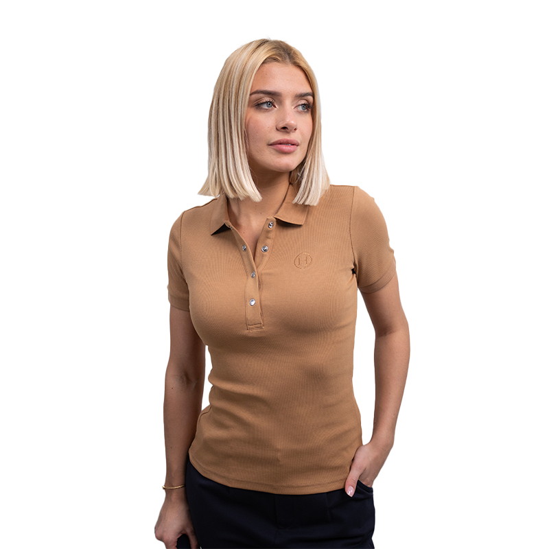 Harcour - Polo manches courtes femme Poly iced coffee | - Ohlala