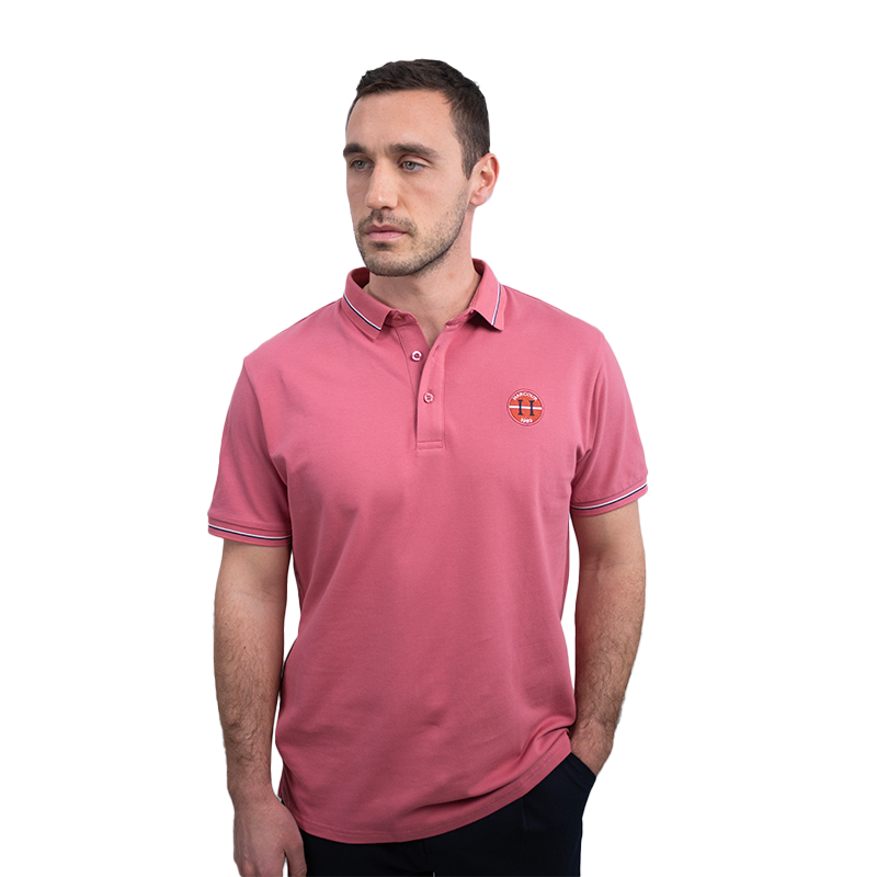 Harcour - Polo manches courtes homme Pampelonne vieux rose | - Ohlala