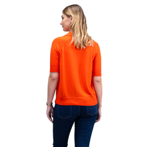 Harcour - Pullover col v femme Camille corail | - Ohlala