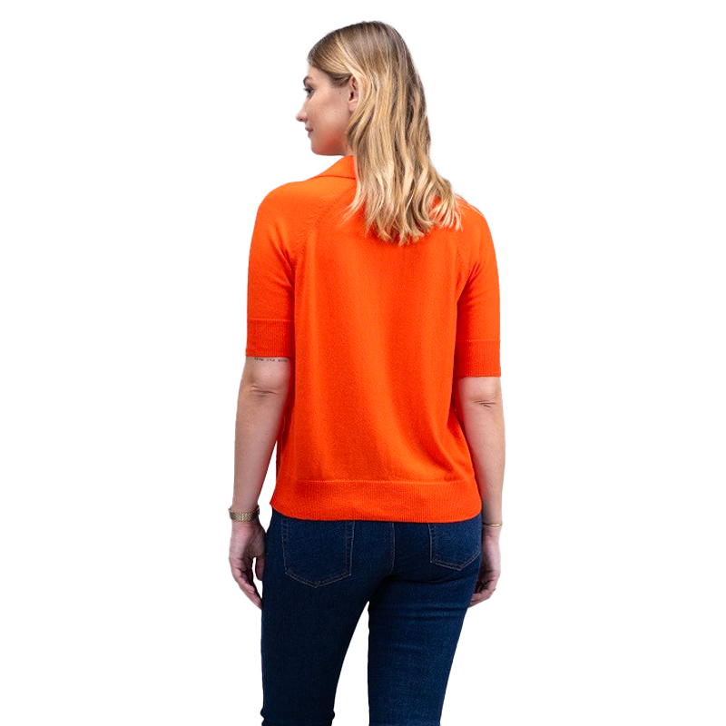 Harcour - Pullover col v femme Camille corail | - Ohlala