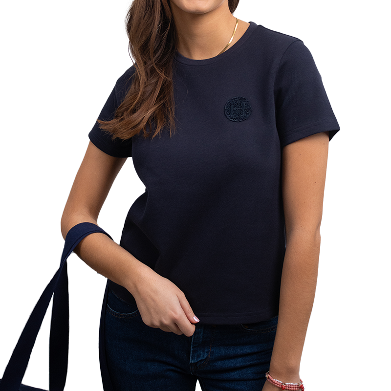 Harcour - T-shirt manches courtes femme Telma marine | - Ohlala