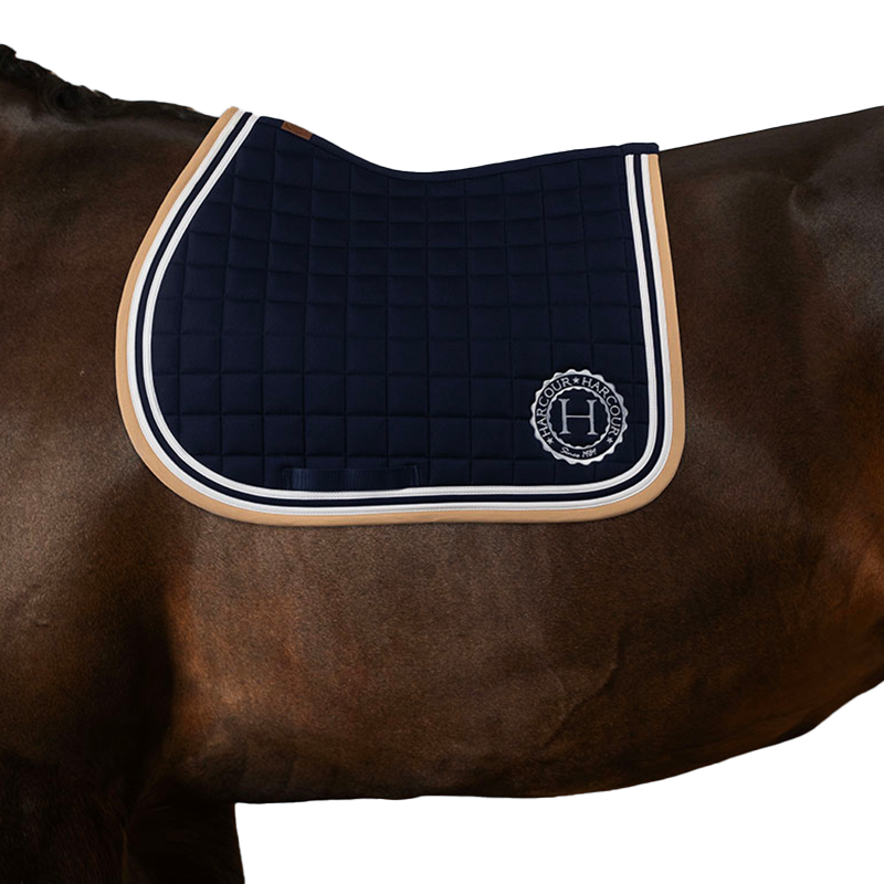 Harcour - Tapis de selle Soft marine et sable | - Ohlala