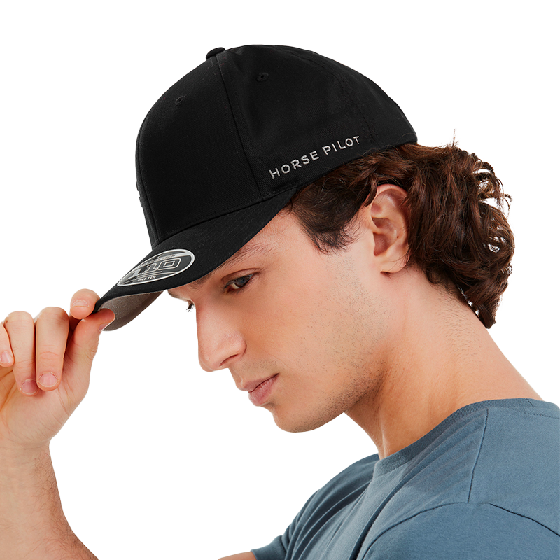 Horse Pilot - Casquette Flexfit noir 2.0 | - Ohlala