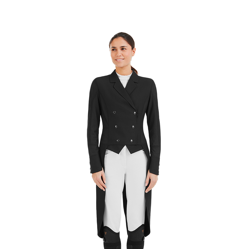 Horse Pilot - Long frac de dressage femme Mesh noir | - Ohlala